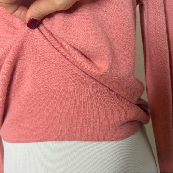 Tory Burch Gemini Link Cashmere Sweater Peach Keyhole Gold Hardware Size Small - Picture 5 of 7